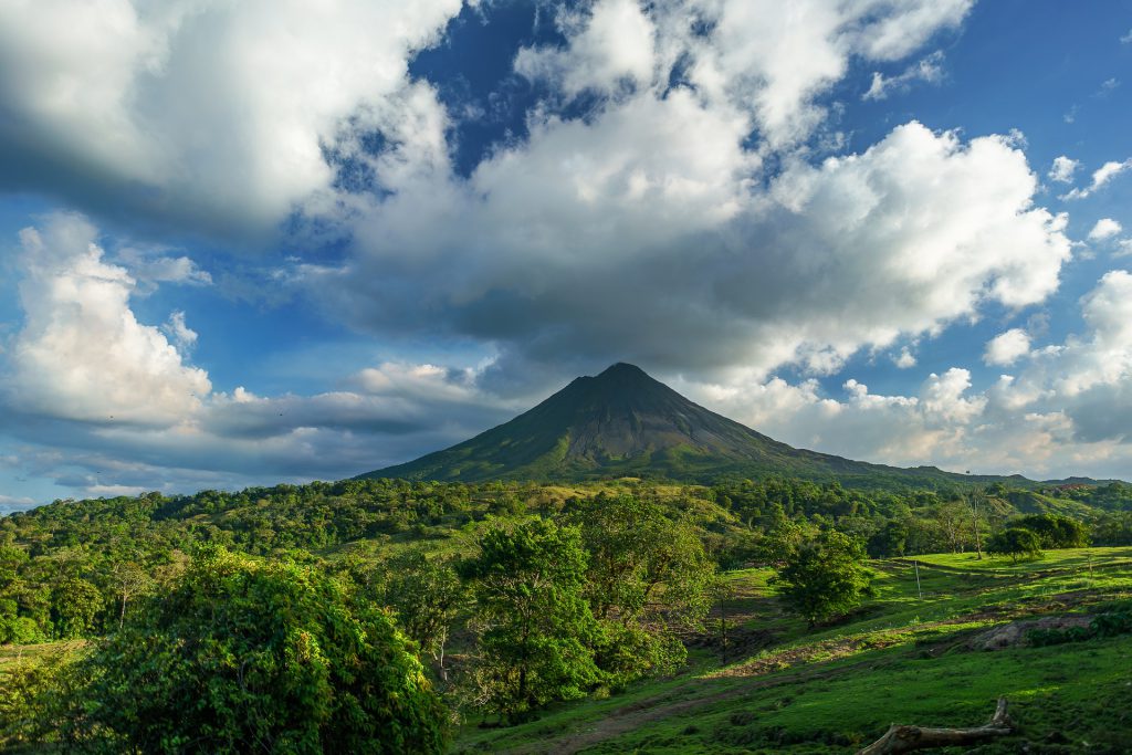 View of Arenal volcano in Costa Rica